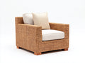 Sillones de ratán 88 x 86 x 80 cm - marrón-beige - estilo moderno con reposabrazos anchos