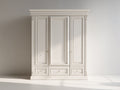 Armarios de madera 150 x 55 x 200 cm - blanco - estilo clásico con 3 puertas y 3 cajones